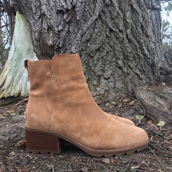 Sorel Suede Cate Heel Bootie Size 10 - Picture 2 of 9